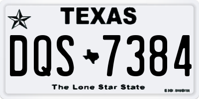 TX license plate DQS7384