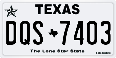 TX license plate DQS7403