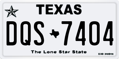 TX license plate DQS7404