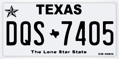 TX license plate DQS7405