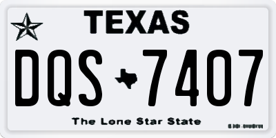 TX license plate DQS7407