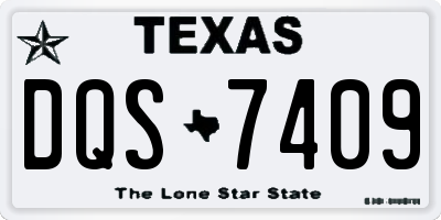 TX license plate DQS7409