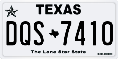 TX license plate DQS7410