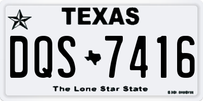 TX license plate DQS7416