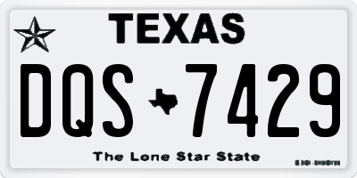 TX license plate DQS7429