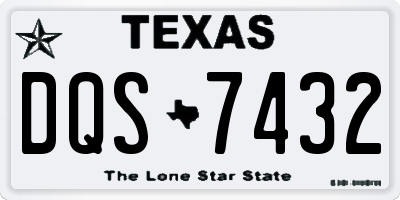 TX license plate DQS7432