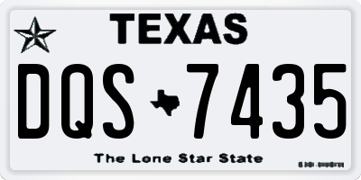 TX license plate DQS7435