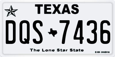 TX license plate DQS7436