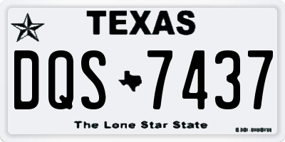 TX license plate DQS7437