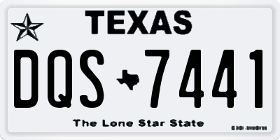 TX license plate DQS7441