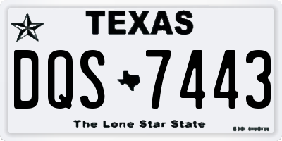 TX license plate DQS7443