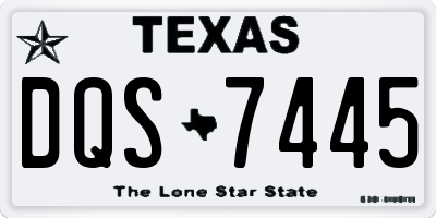 TX license plate DQS7445