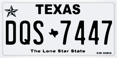 TX license plate DQS7447