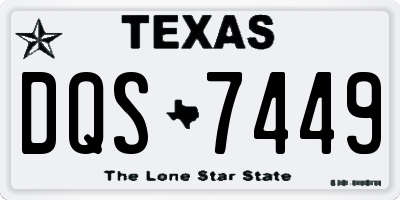 TX license plate DQS7449