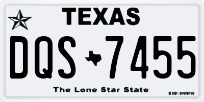 TX license plate DQS7455