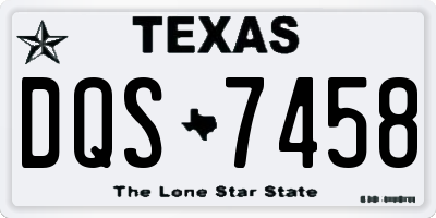 TX license plate DQS7458