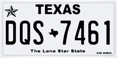 TX license plate DQS7461