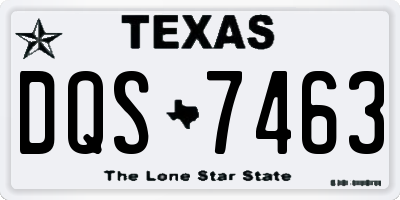 TX license plate DQS7463