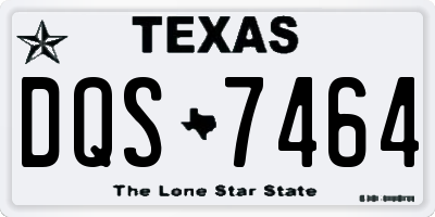 TX license plate DQS7464
