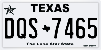 TX license plate DQS7465