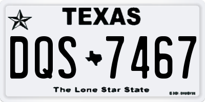 TX license plate DQS7467