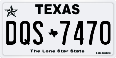 TX license plate DQS7470