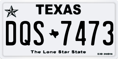 TX license plate DQS7473