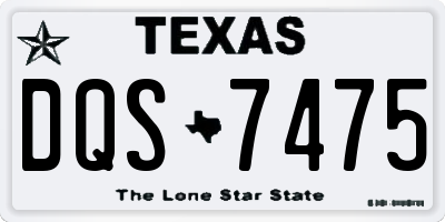 TX license plate DQS7475