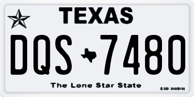 TX license plate DQS7480
