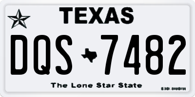TX license plate DQS7482