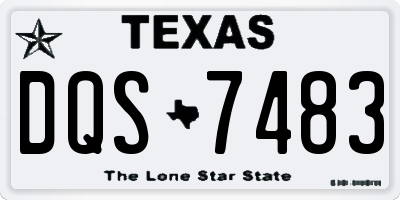 TX license plate DQS7483