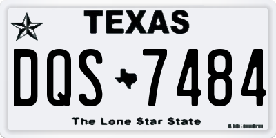 TX license plate DQS7484