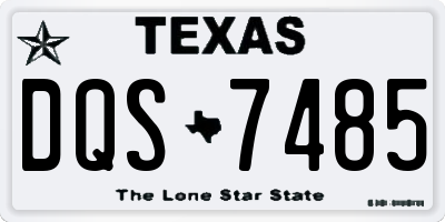 TX license plate DQS7485