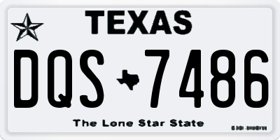 TX license plate DQS7486