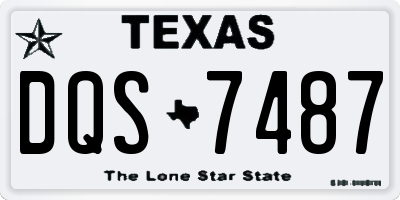 TX license plate DQS7487