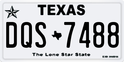 TX license plate DQS7488