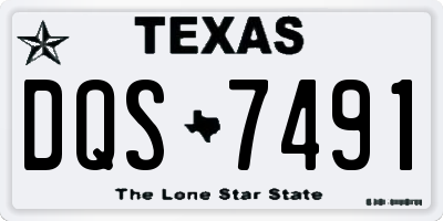 TX license plate DQS7491