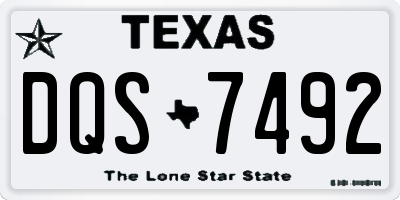 TX license plate DQS7492
