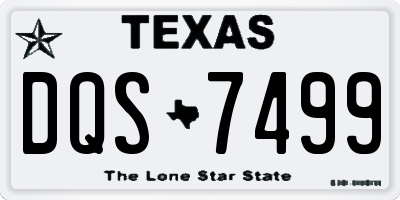 TX license plate DQS7499