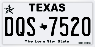 TX license plate DQS7520