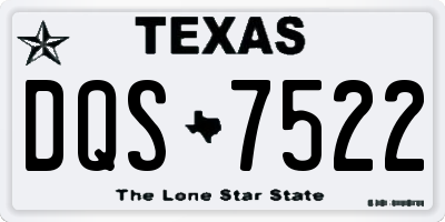 TX license plate DQS7522