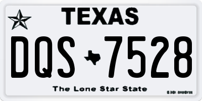 TX license plate DQS7528