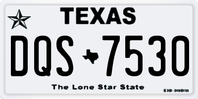 TX license plate DQS7530