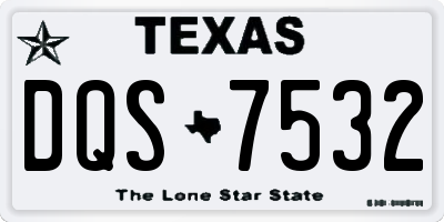 TX license plate DQS7532