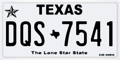 TX license plate DQS7541