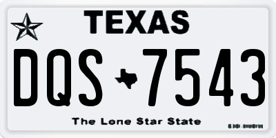 TX license plate DQS7543