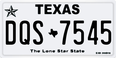 TX license plate DQS7545