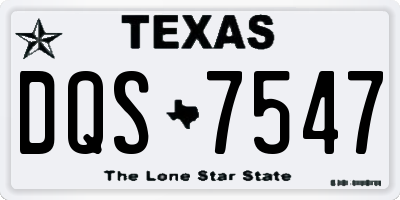 TX license plate DQS7547