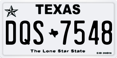 TX license plate DQS7548