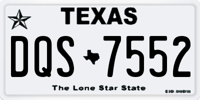 TX license plate DQS7552